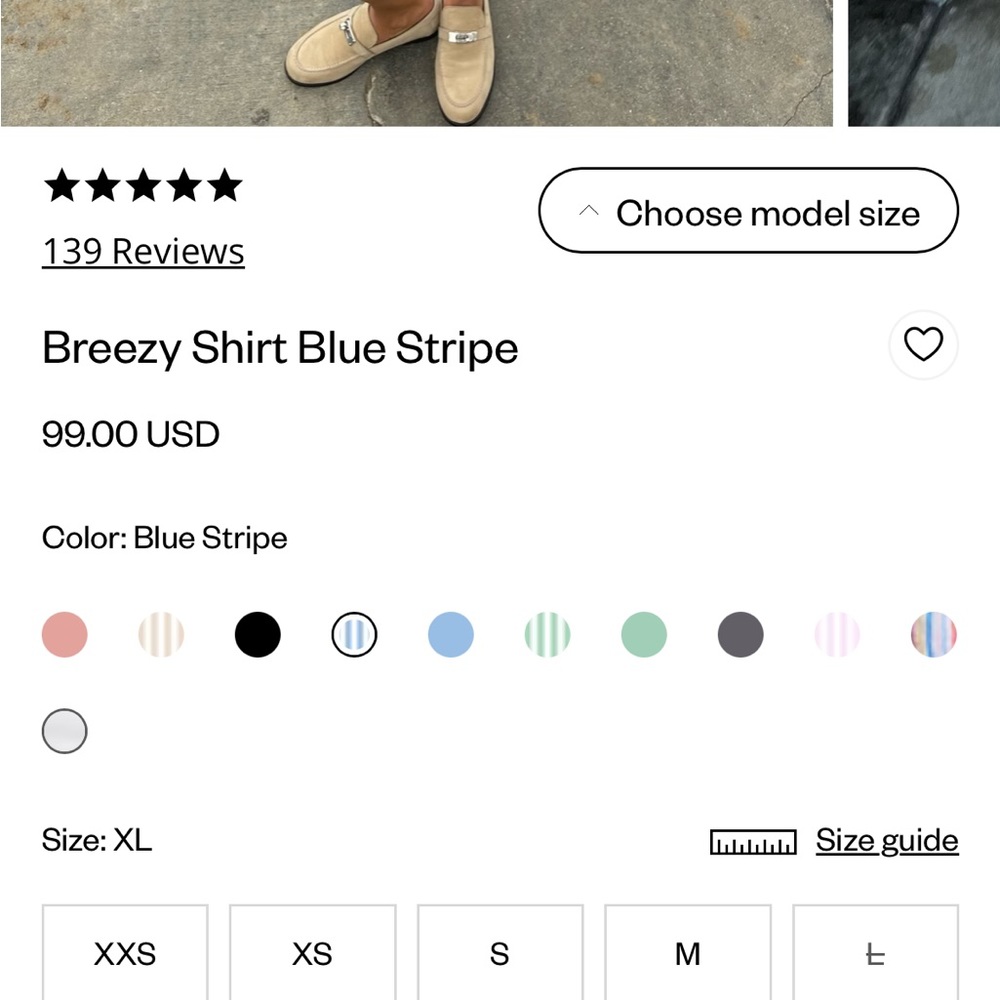 Djerf Avenue Breezy Shirt BLUE STRIPE